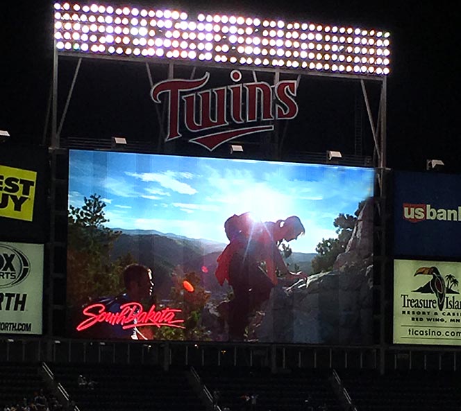 South Dakota Ad at the Twins Game