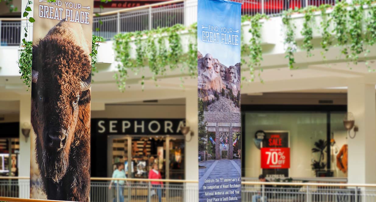 Southdale Mall with Find Your Great Place Signage