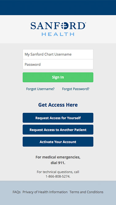 My Sanford Chart Activation