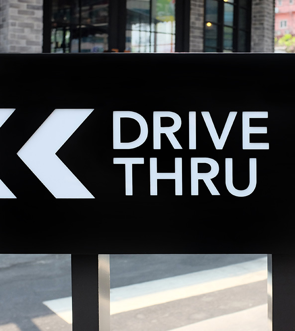 Drive thru sign