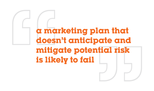 a marketing plan that doesn't anticipate and mitigate potential risk is likely to fail