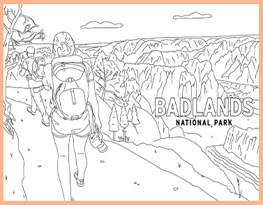 Badlands National Park | Lawrence & Schiller Coloring Pages