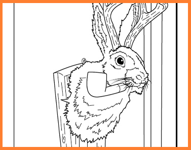 Jackalope | Lawrence & Schiller Coloring Pages