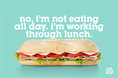 no, i'm not eating all day. i'm working through lunch. | Shoutout Cards Blog
