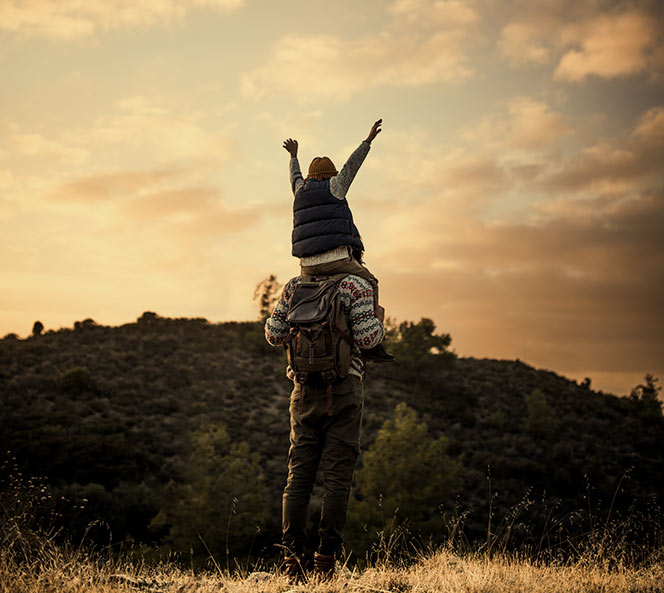 Kid on Shoulders | Monument Health Work Sample