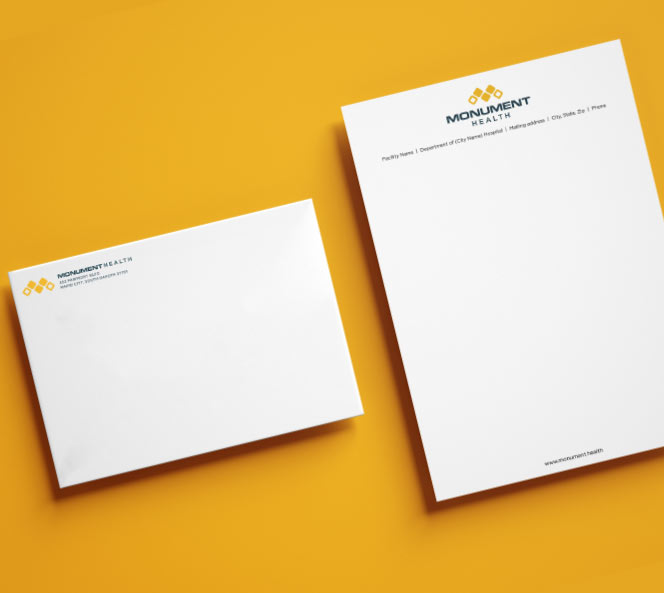 Monument Health Stationary | Monument Health Work Sample