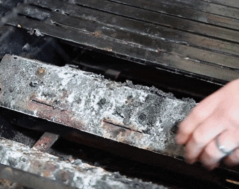 Cleaning Grill GIF | Lewis Lawn & Garden Work Sample