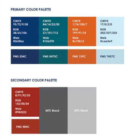 DOR Color Palette | Department of Revenue Work Sample, Lawrence & Schiller