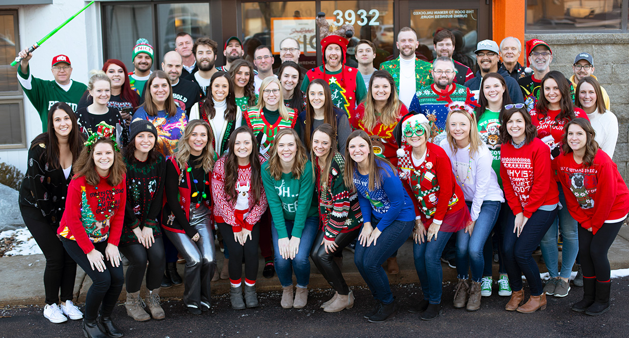 Group Christmas Photo | Company Culture, Lawrence & Schiller