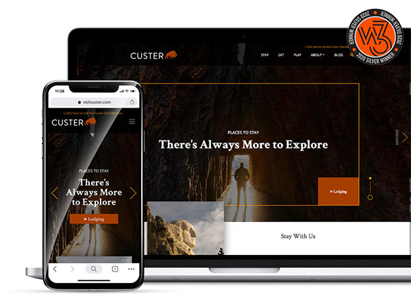 Visit Custer Website | W3 Award