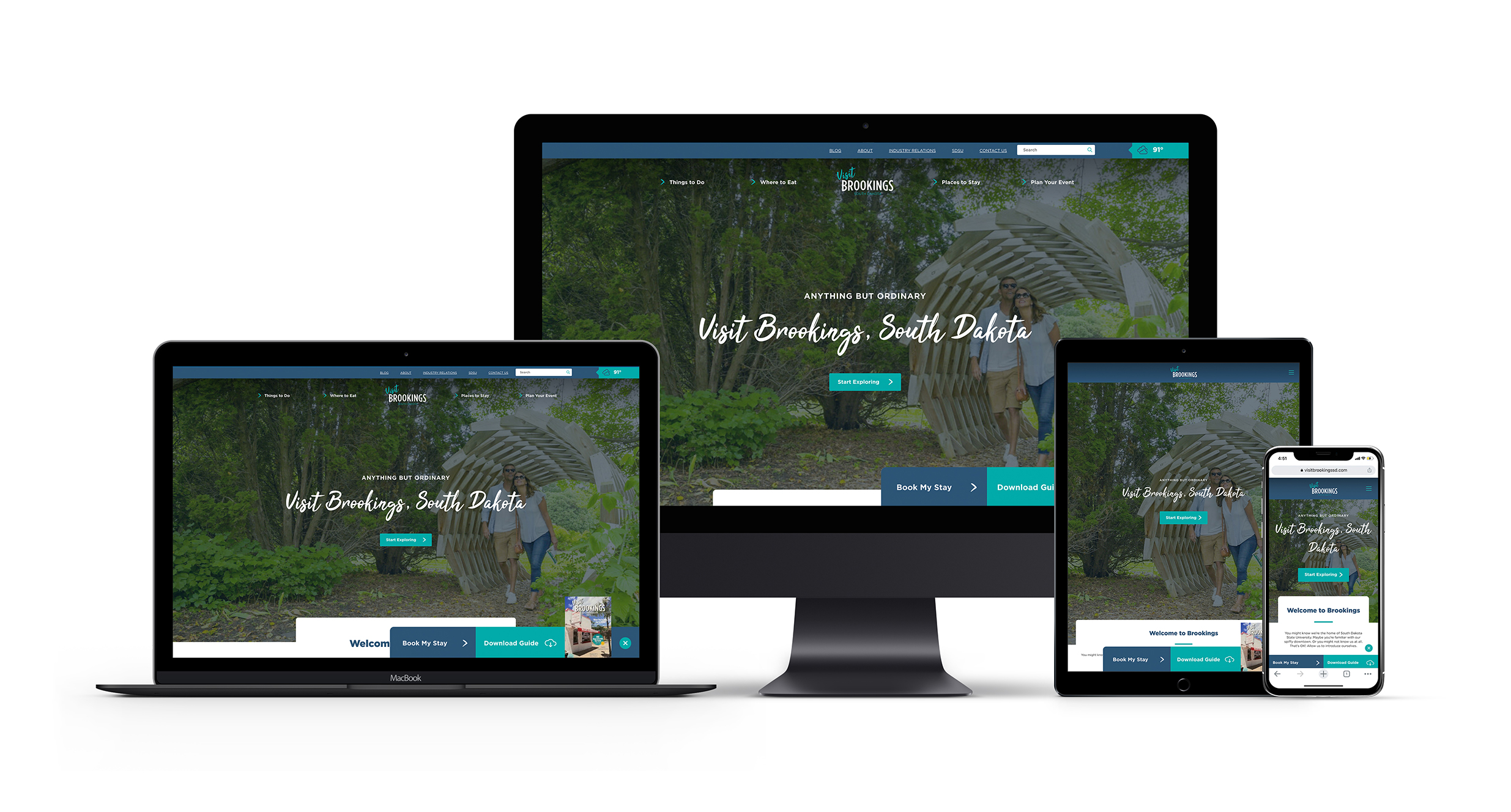 Visit Brookings Website Mockups