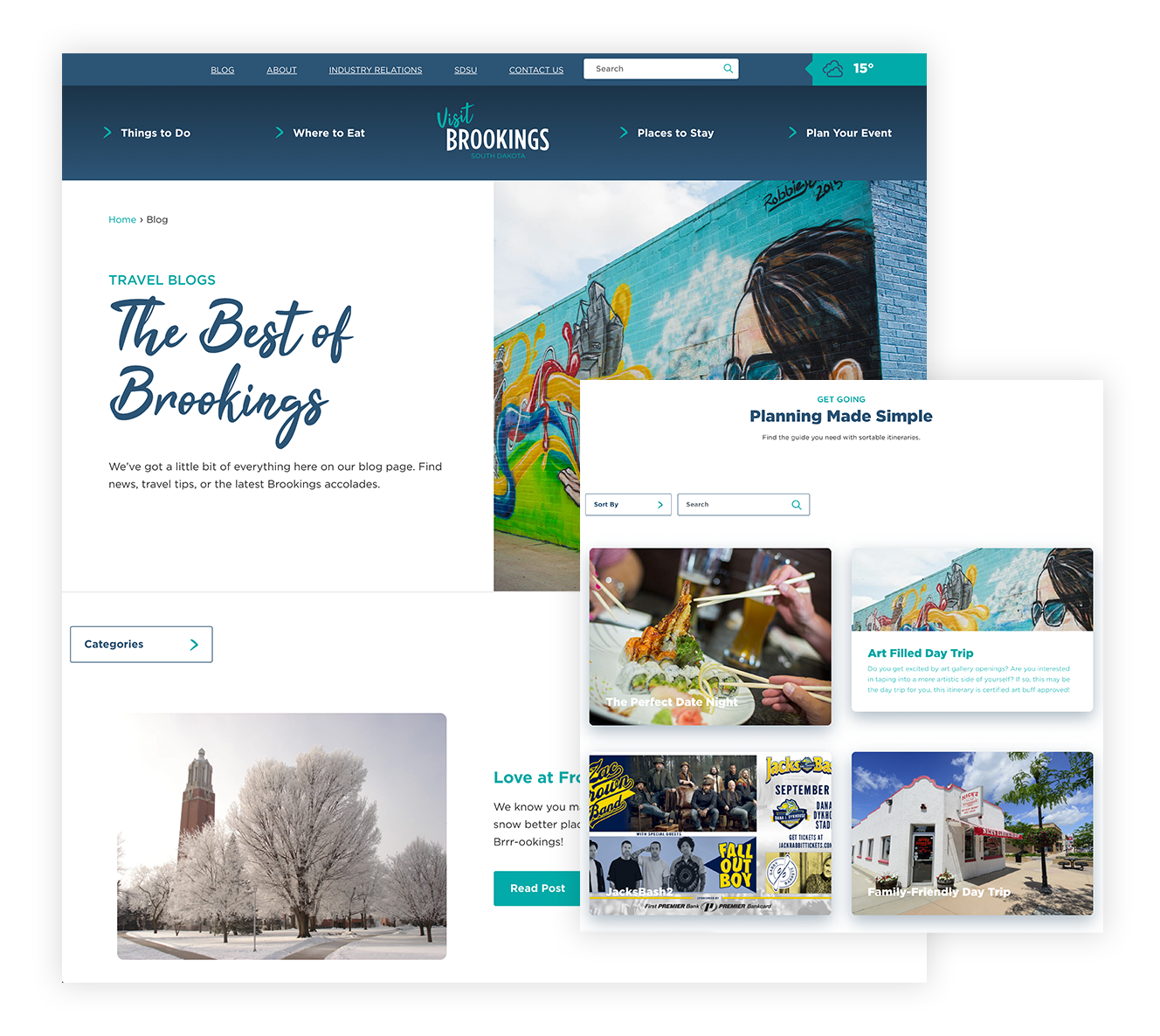 Brookings Website Mockups