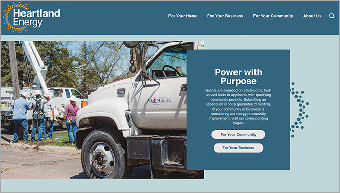 Heartland Energy webpage