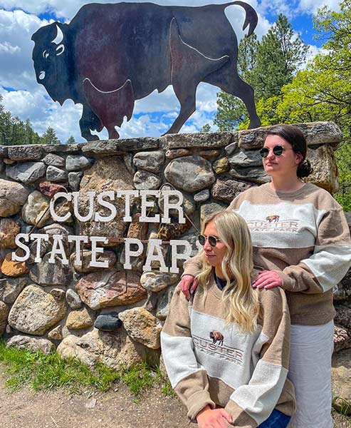 Kyrie and Sara in Custer State Park