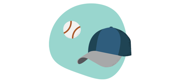 Baseball and hat illustration