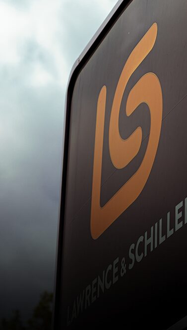 Outdoor sign with the Lawrence & Schiller logo